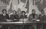 Preşedintă a cenaclului Pavel Dan din Timişoara,1981, cu Livius Ciocârlie, Sorin Titel, Eugen Simion, Anghel Dumbrăveanu